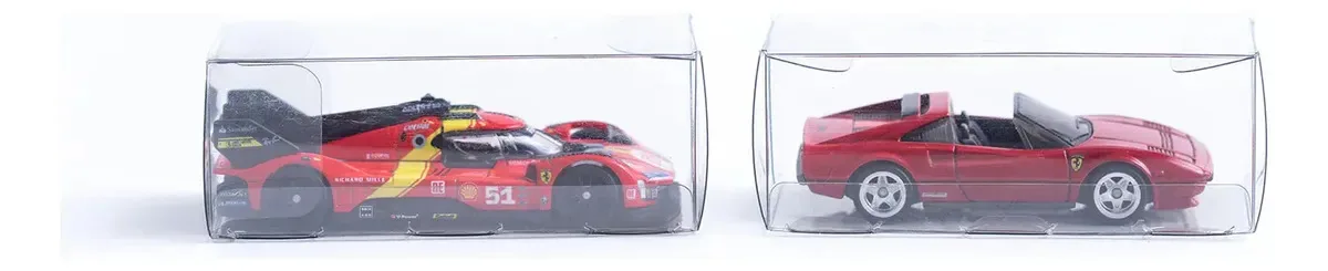 10 Pçs. Tkb-0055-1. Caixinha Pet (p) Miniaturas 1:64 E Outro Transparente