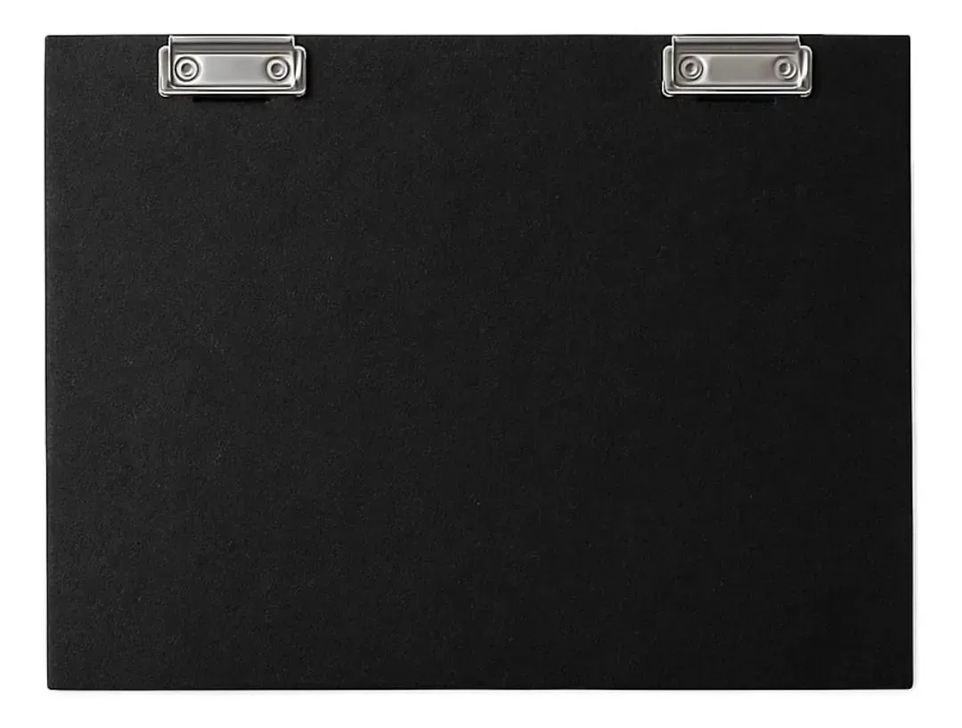 Prancheta Portátil P/ Desenho A3 A4 Preto 2 Prendedores Mdf