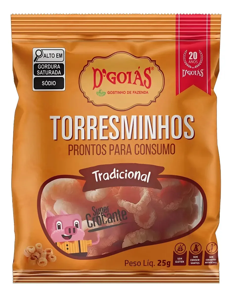 Torresmo Pronto Dgoias 25g Trad