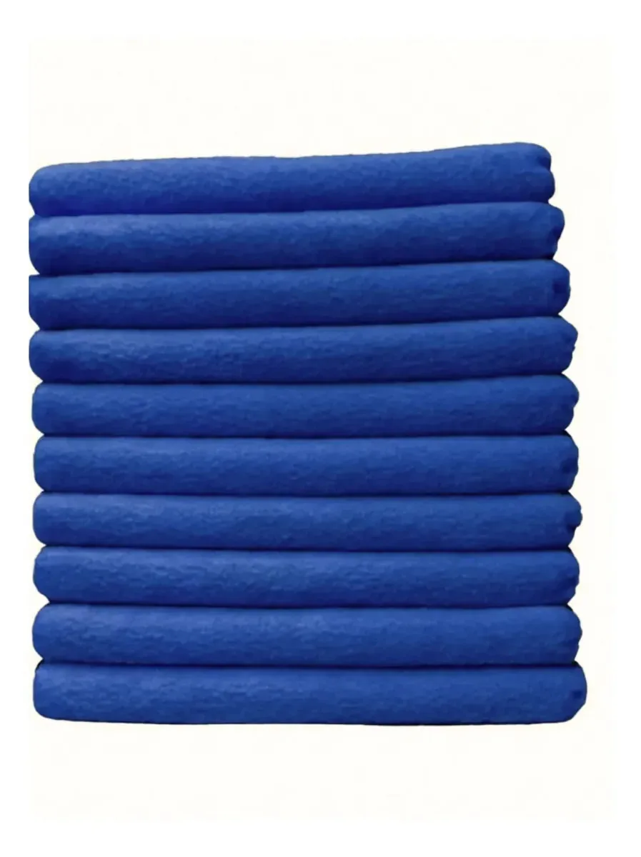 Kit 6 Panos De Microfibra Automotivo 350gsm 60x40 Power Clean Azul