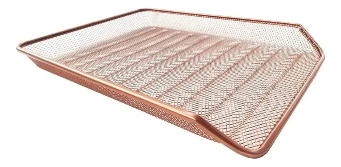 Bandeja Organizadora De Mesa, Multiuso, Escritório Rose Gold