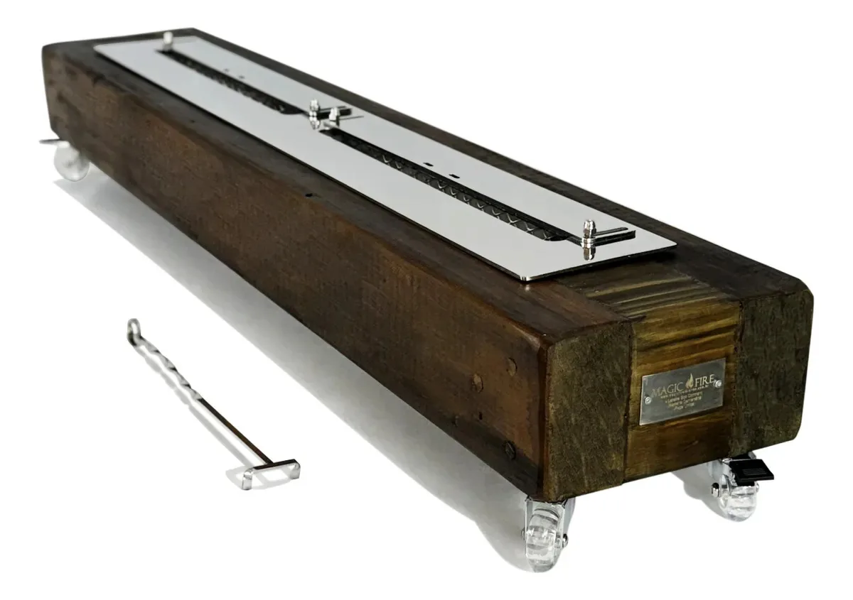 Lareira Ecológica Dormente 120cm Inox A Álcool Ou Etanol