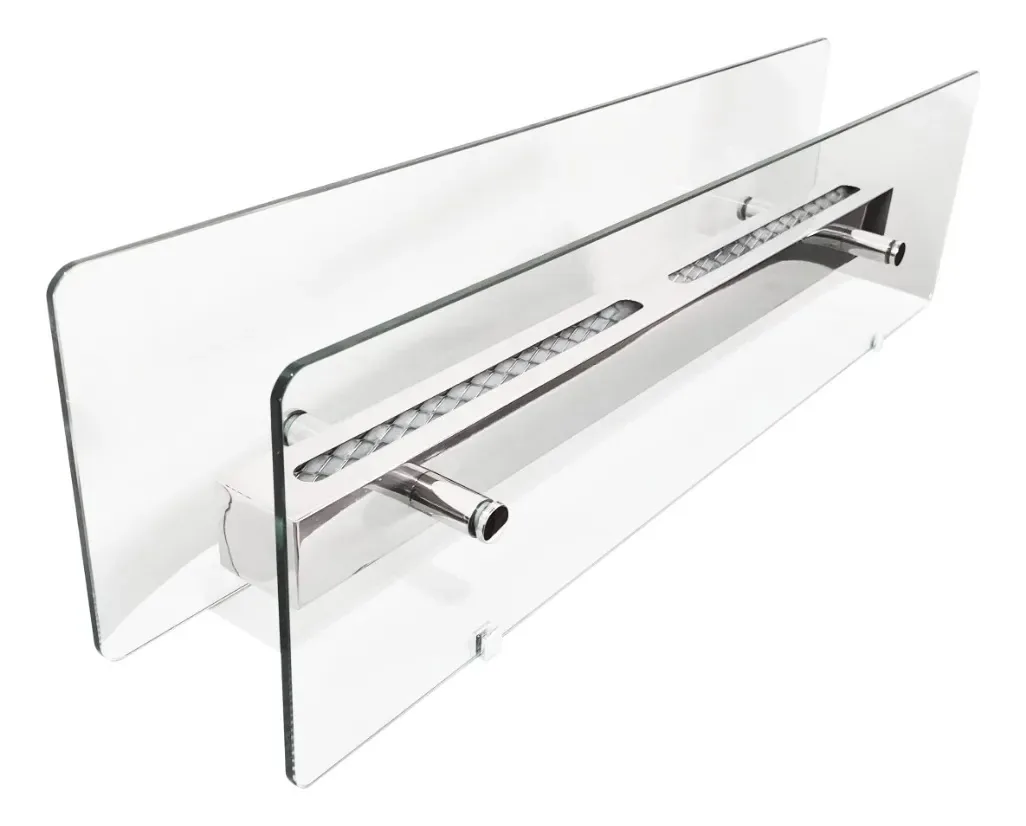 Lareira Ecológica Grande 90cm Completa Etanol/álcool Inox 2.5 L Prateado