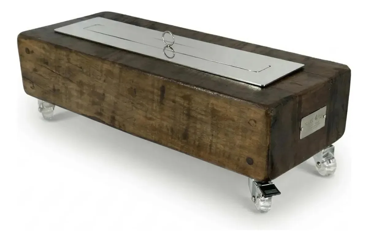 Lareira Ecológica Dormente 60cm Queimador Inox 304