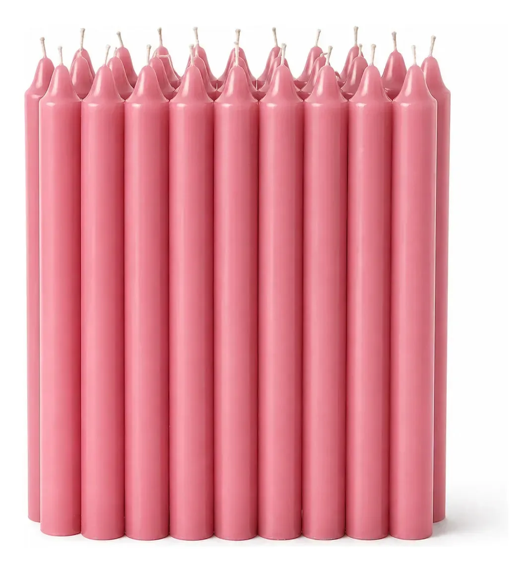 Kit 100 Velas Palito 15cm - Arcanjo Velas Cor Rosa Fragrância Sem Fragrância Lisa