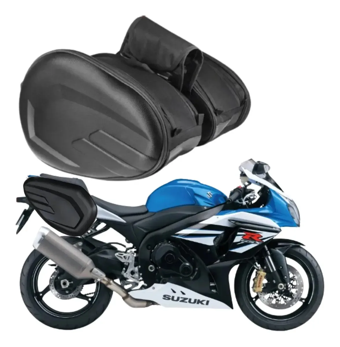 Alforge 58l Bolsa Motos Bag Bau Mala Gsx Gs 750 1300 1000 Preto