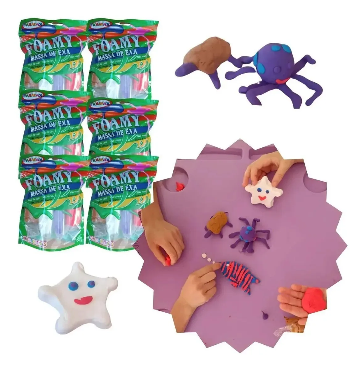 Massa Eva Artesanato Massinha Modela Slime 300g