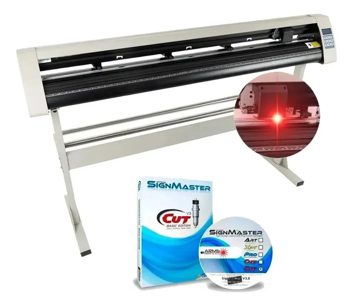 Plotter De Recorte 135cm Pjk1351 + Signmaster Laser Contorno