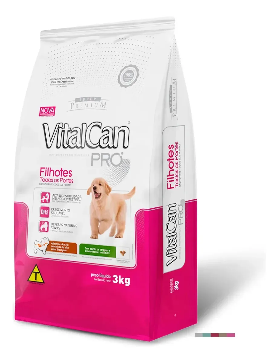 Ração Para Cães - Vitalcan - Filhotes 3kg