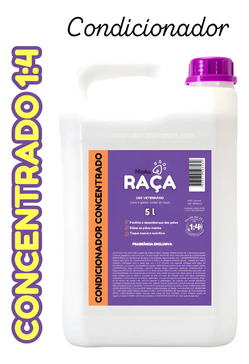 Condicionador Pet Profissional 1:4 Minha Raça 5l Galão Exclusiva