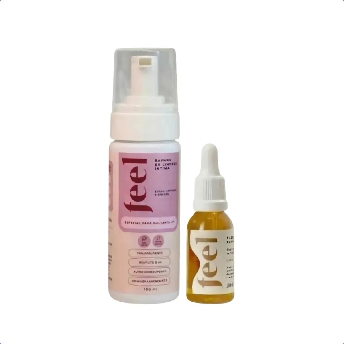 Kit Menopausa Limpeza Íntima Espuma E Óleo Calmante Premium