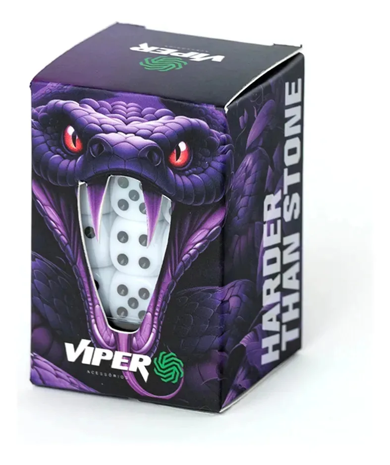 Kit De Dados Viper Acessórios 36 Unidades 12mm Branco