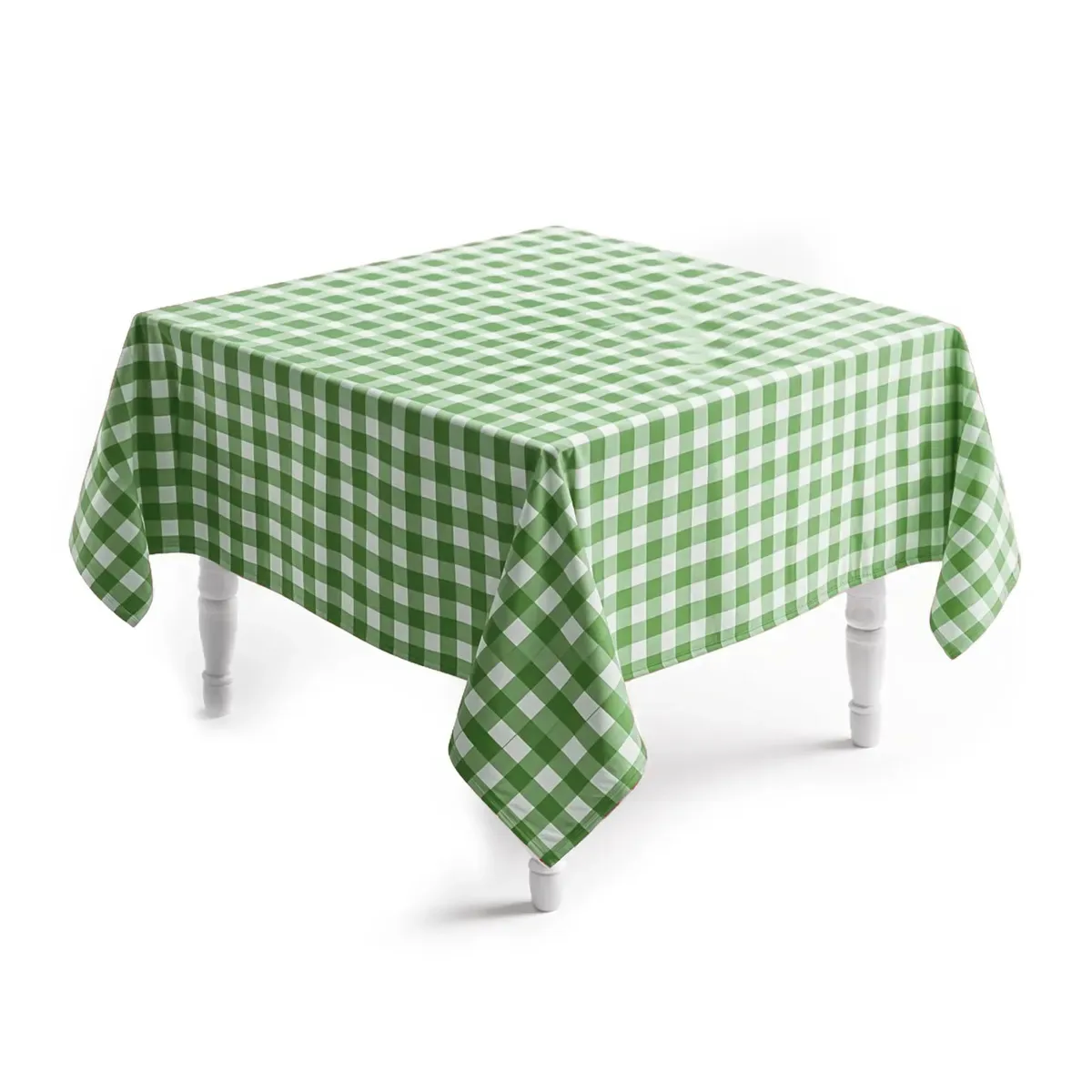 5 Toalhas De Mesa Xadrez Quadrada 140x140cm - Verde