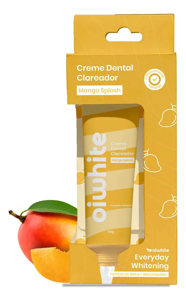 Creme Dental Clareador oiwhite com Hidroxiapatita, 60g