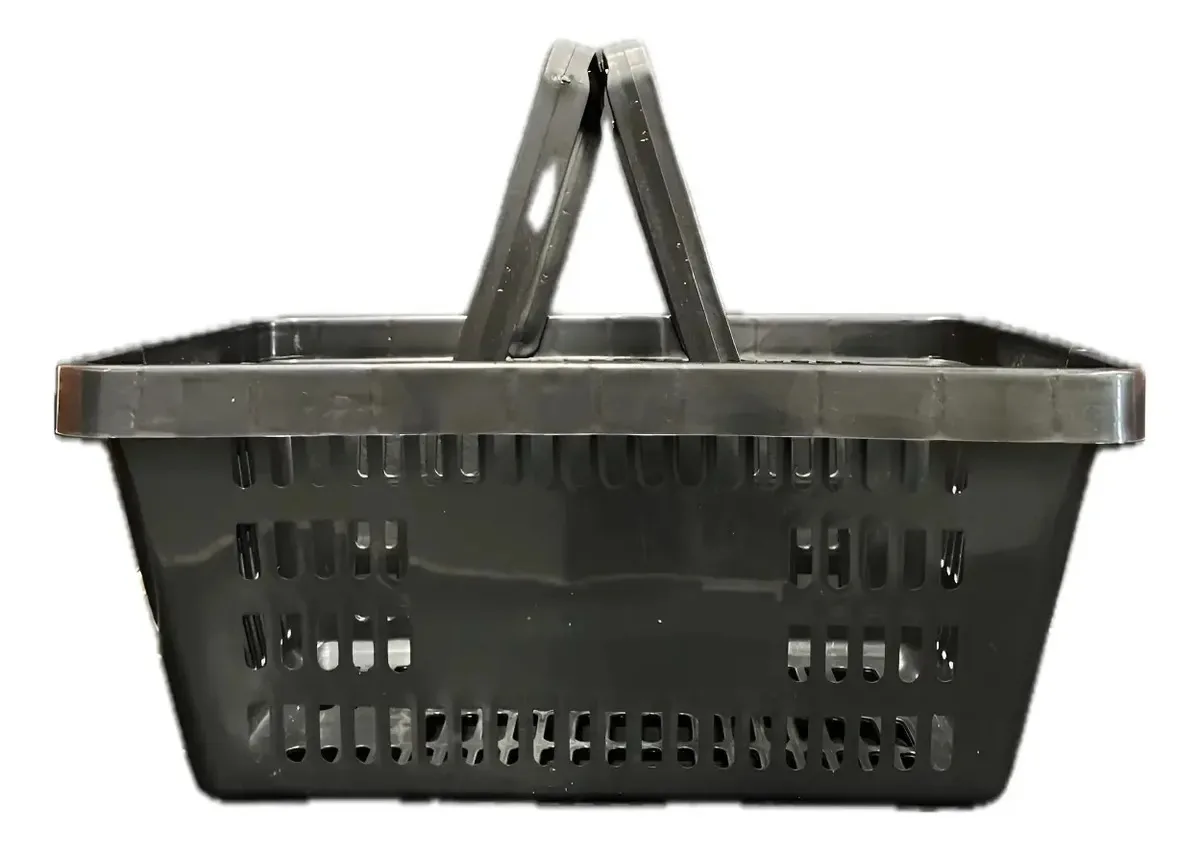 Cesta De Compra Plástica Super Cor Preto
