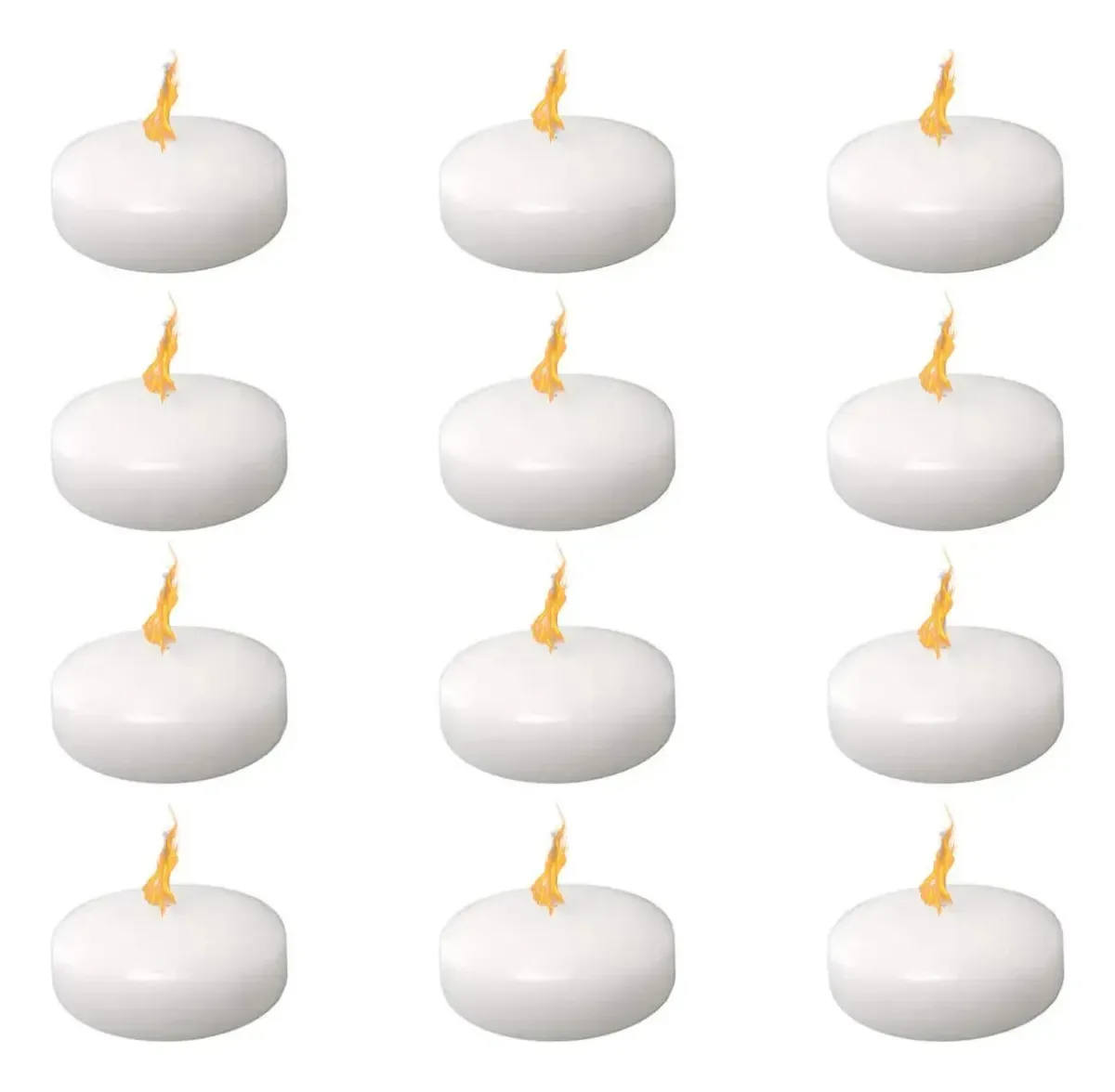 Kit 16 Velas Flutuantes Brancas Cintilantes