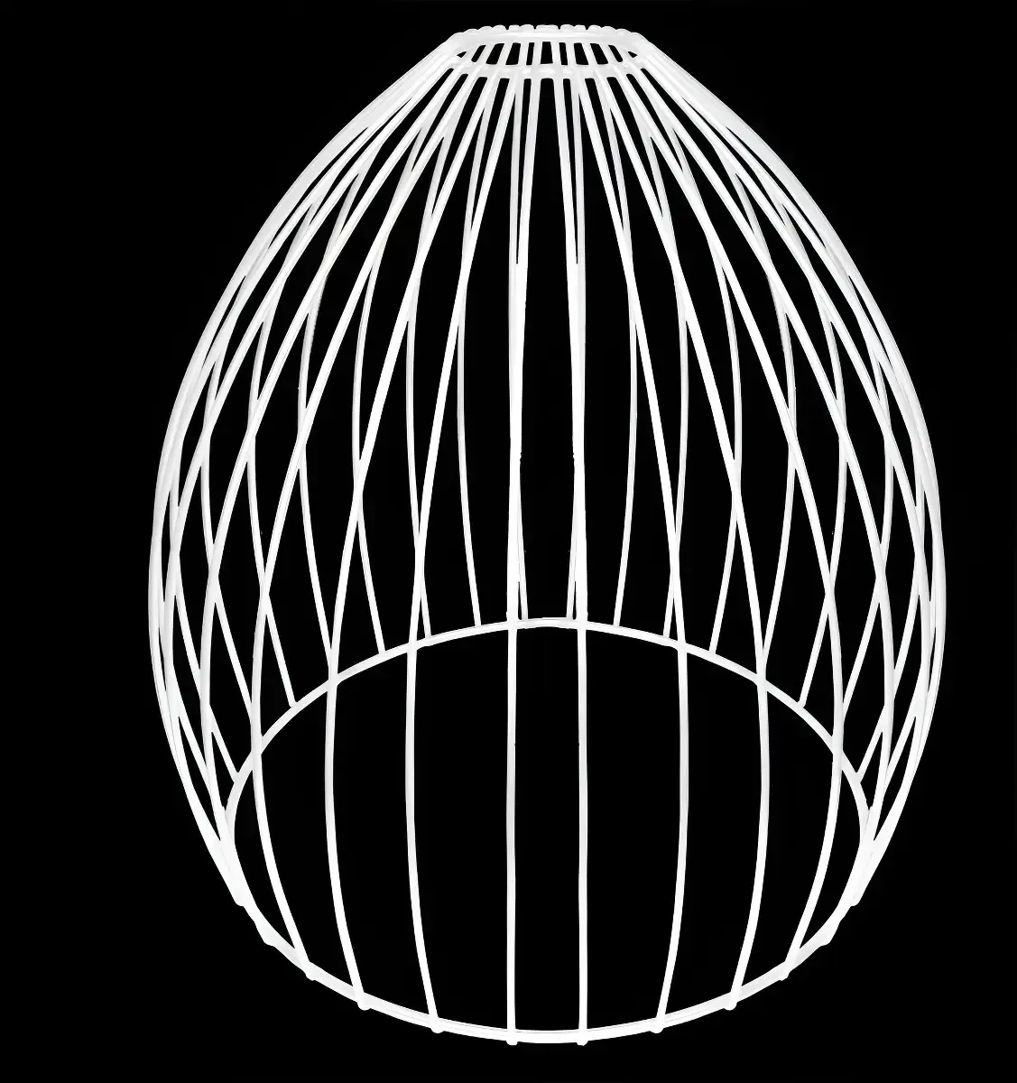 Cupula De Aramado Balloon Para Pendentes E Abajures Cor Branco Liso