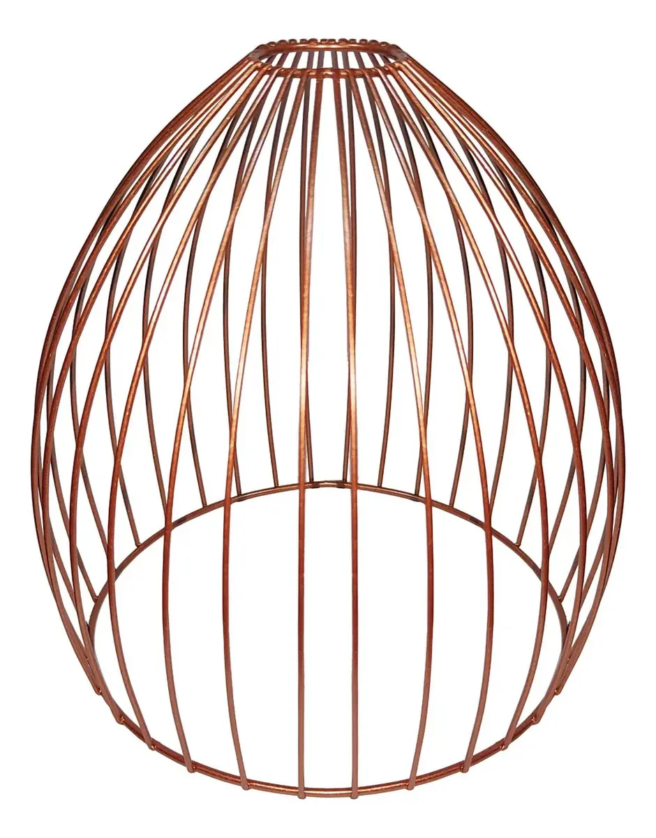Cupula De Aramado Balloon Para Pendentes E Abajures Cor Cobre Liso