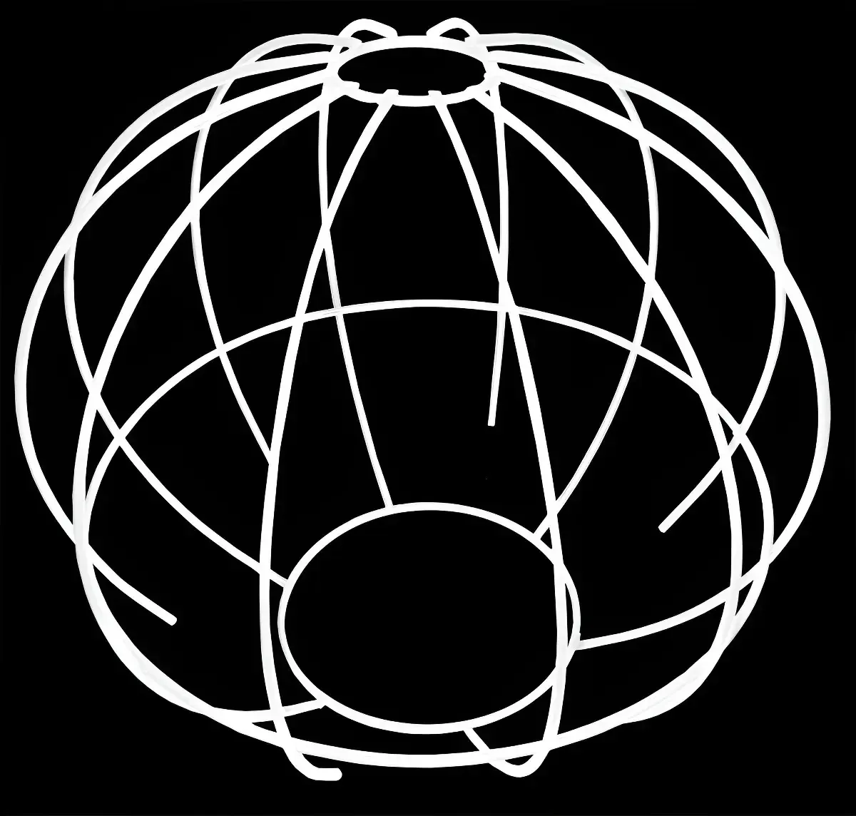 Cupula De Aramado Spider Para Pendentes E Abajures P Cor Branco Liso