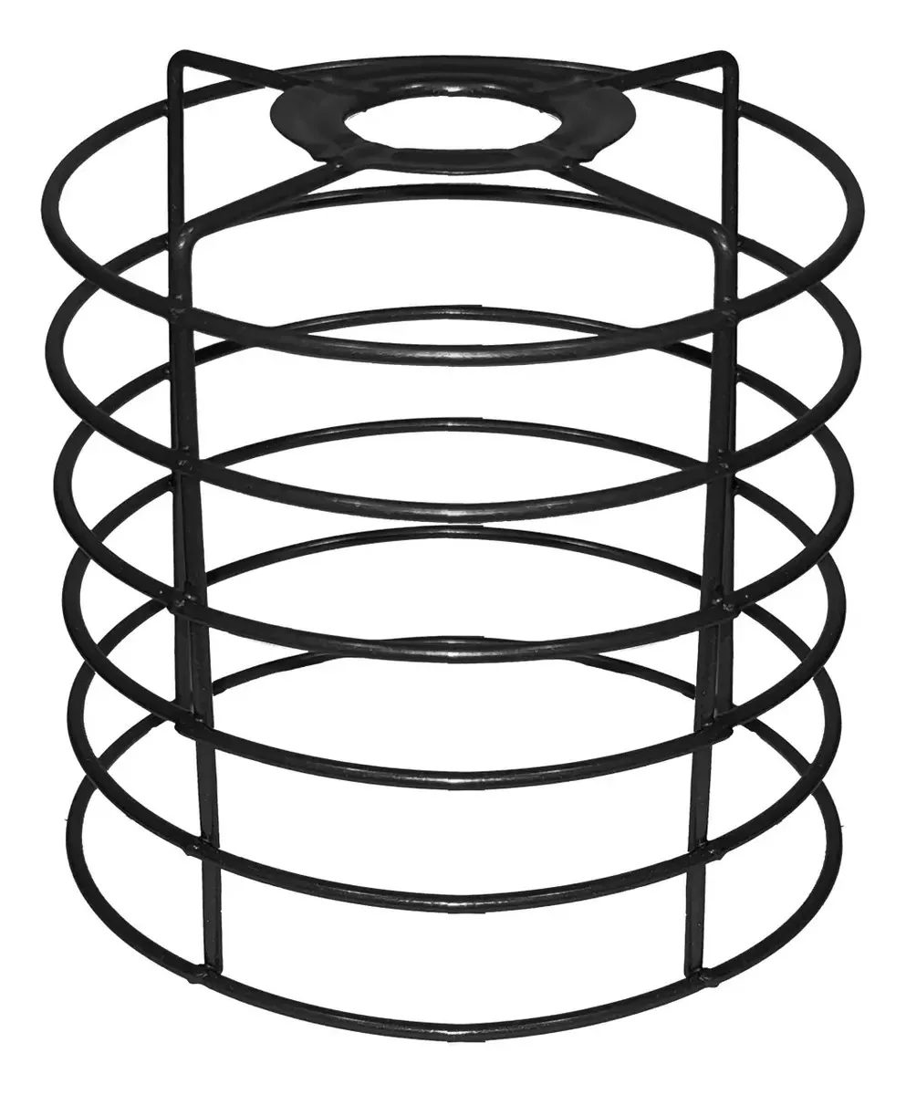 Cupula De Aramado Chochin Para Pendentes E Abajures Cor Preto Liso