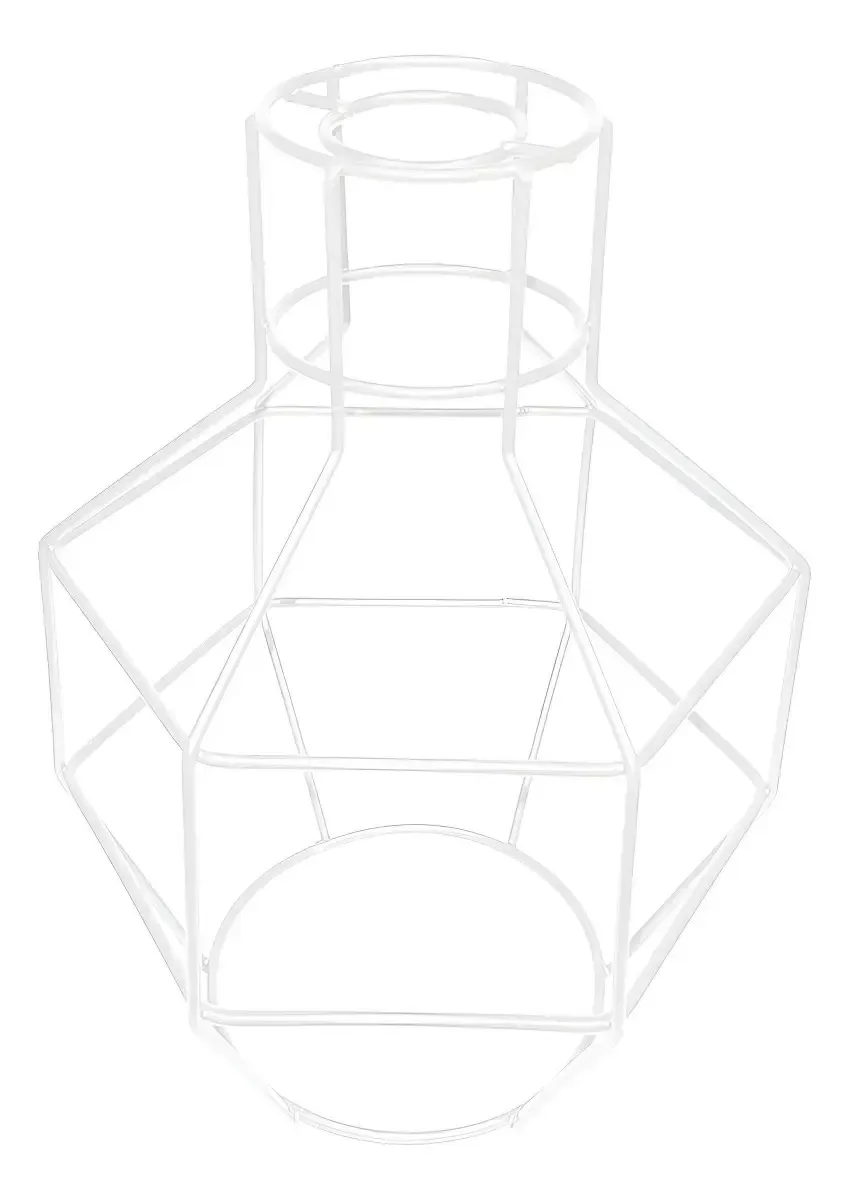 Cupula De Aramado Granada Para Pendentes E Abajures P Cor Branco Liso