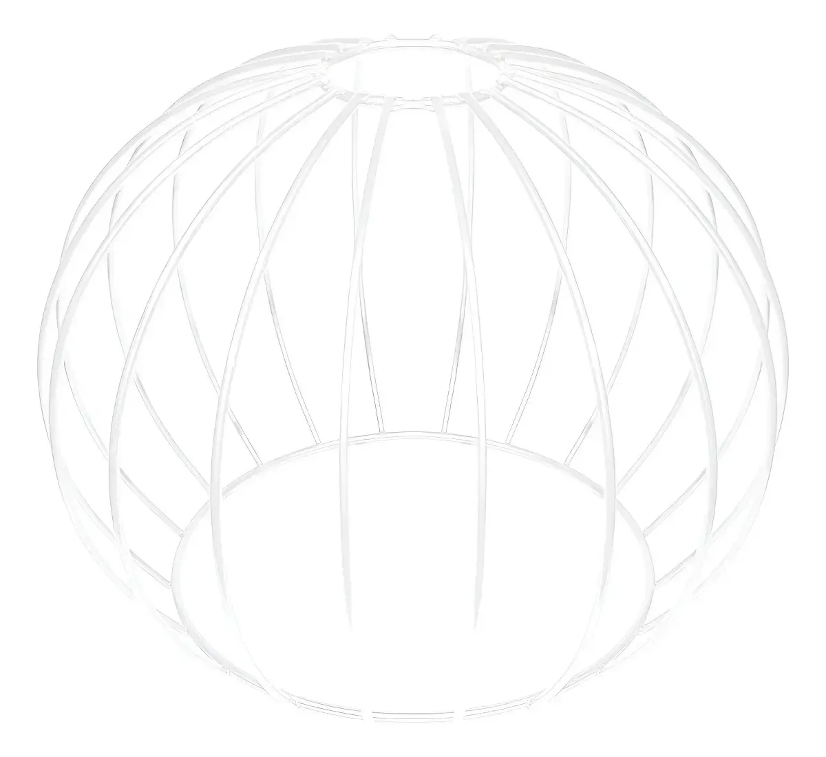 Cupula De Aramado Tangerine Para Pendentes E Abajures Cor Branco Liso