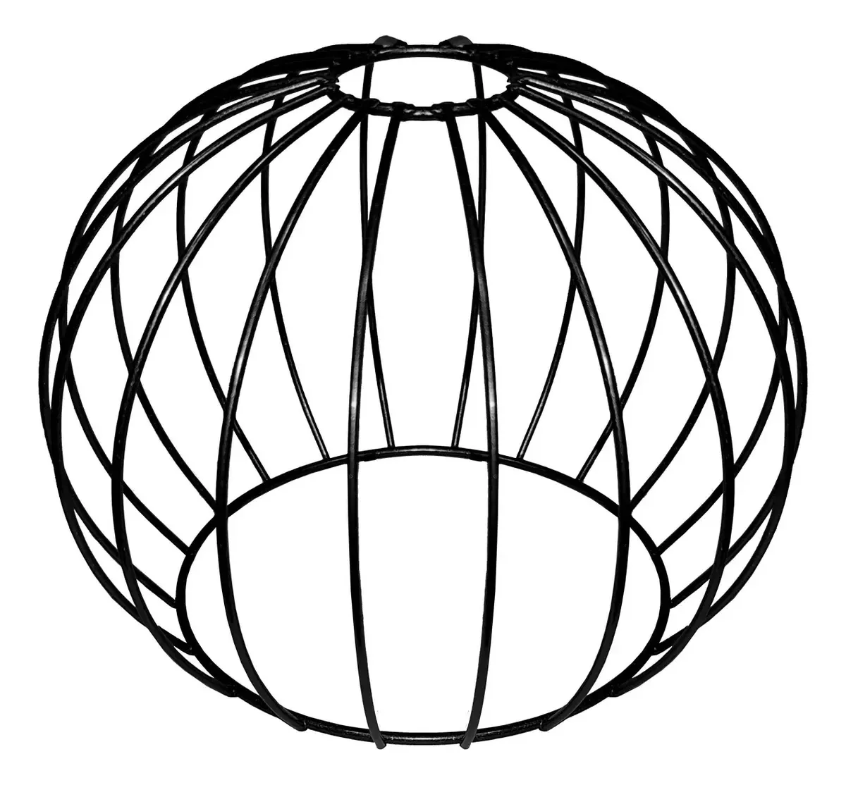 Cupula De Aramado Tangerine Para Pendentes E Abajures Cor Preto Liso
