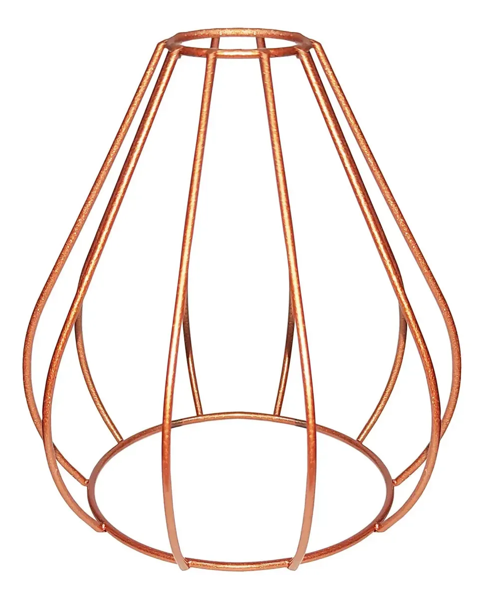 Cupula De Aramado Teardrop Para Pendentes E Abajures P Cor Cobre Liso