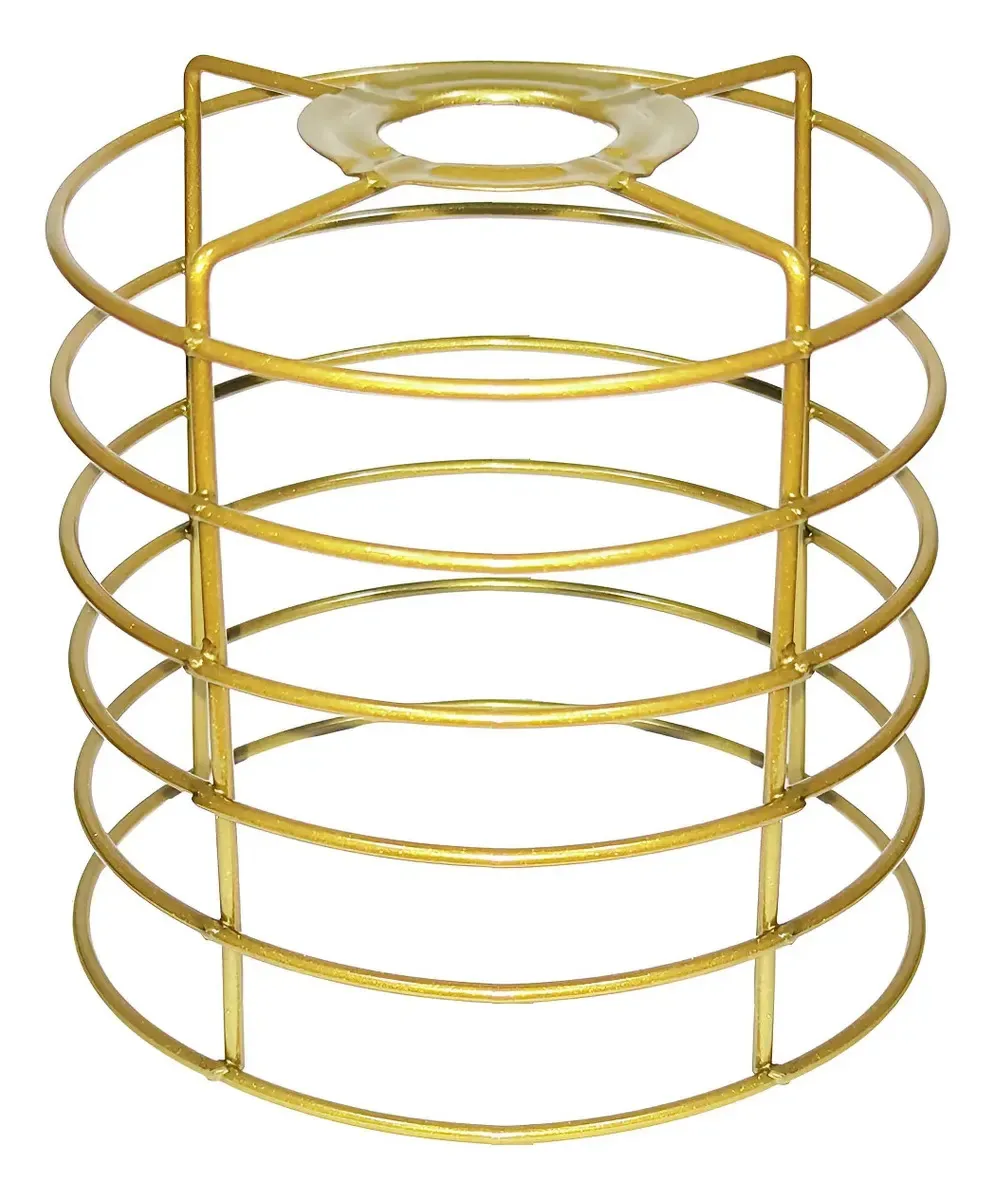 Cupula De Aramado Chochin Para Pendentes E Abajures Cor Dourado Liso