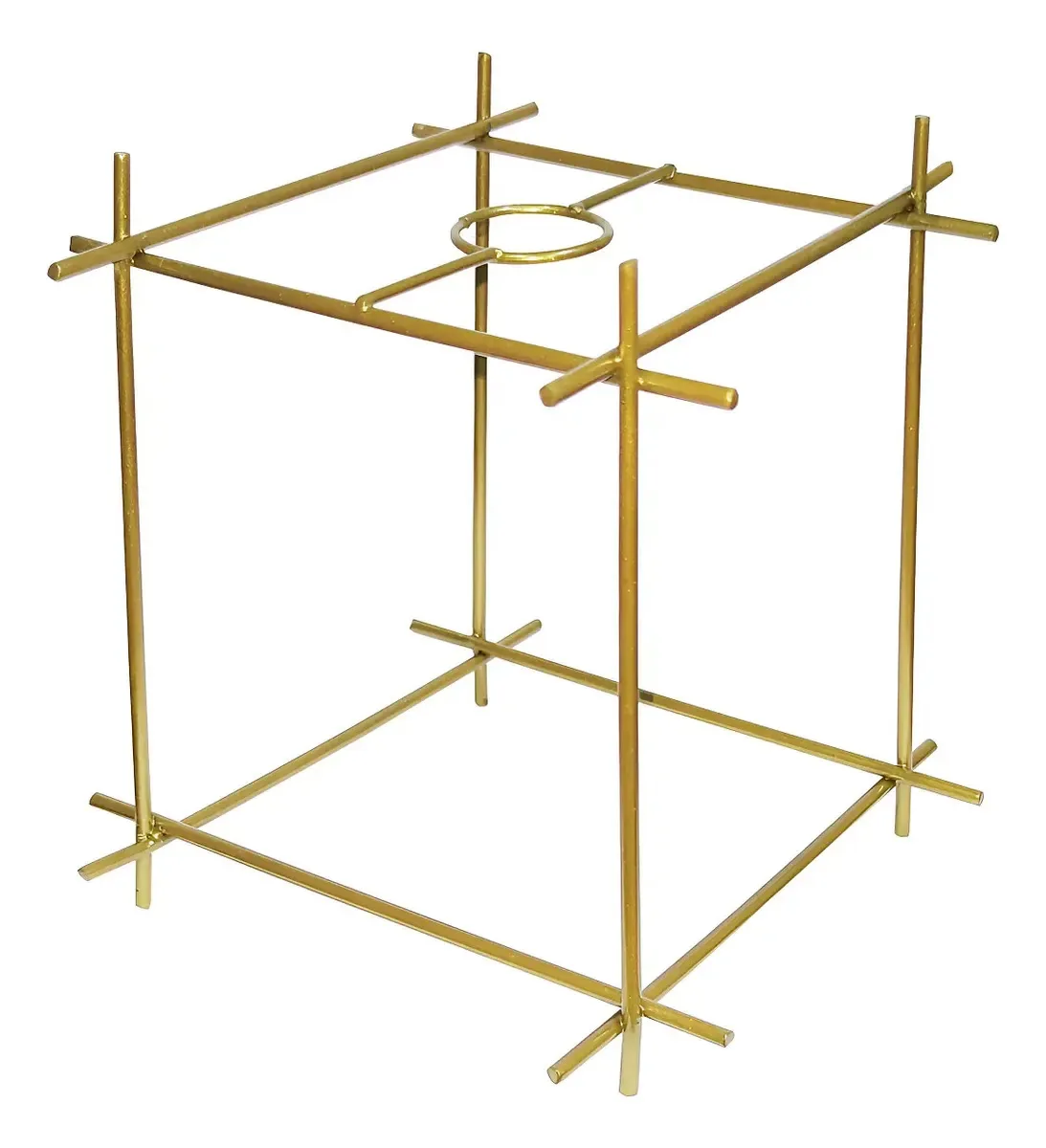 Cupula De Aramado Dado Para Pendentes E Abajures Cor Dourado Liso