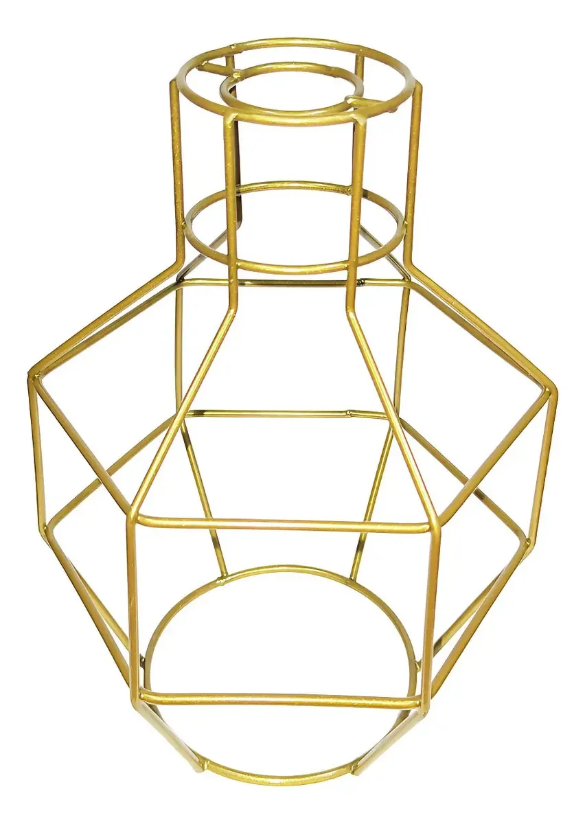 Cupula De Aramado Granada Para Pendentes E Abajures P Cor Dourado Liso