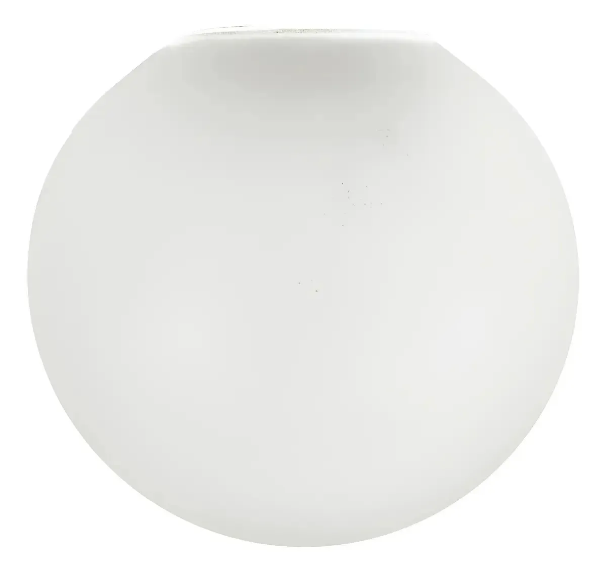 Globo De Vidro Esférico 14x28cm Para Lustres E Pendentes Branco Brilho Liso