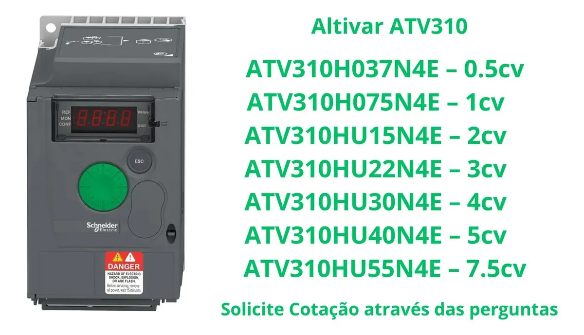Atv310 - Inversores Trifásicos Até 30cv - Solicite Cotação