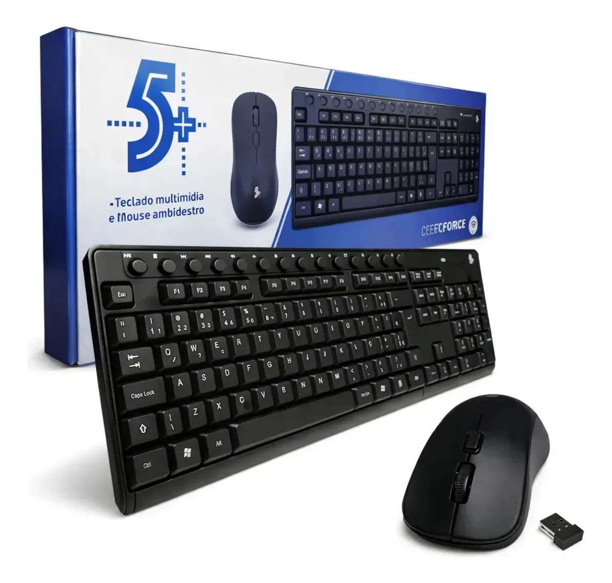 Teclado E Mouse Notebooks Desktop Pc All In One Wireless Pc Preto