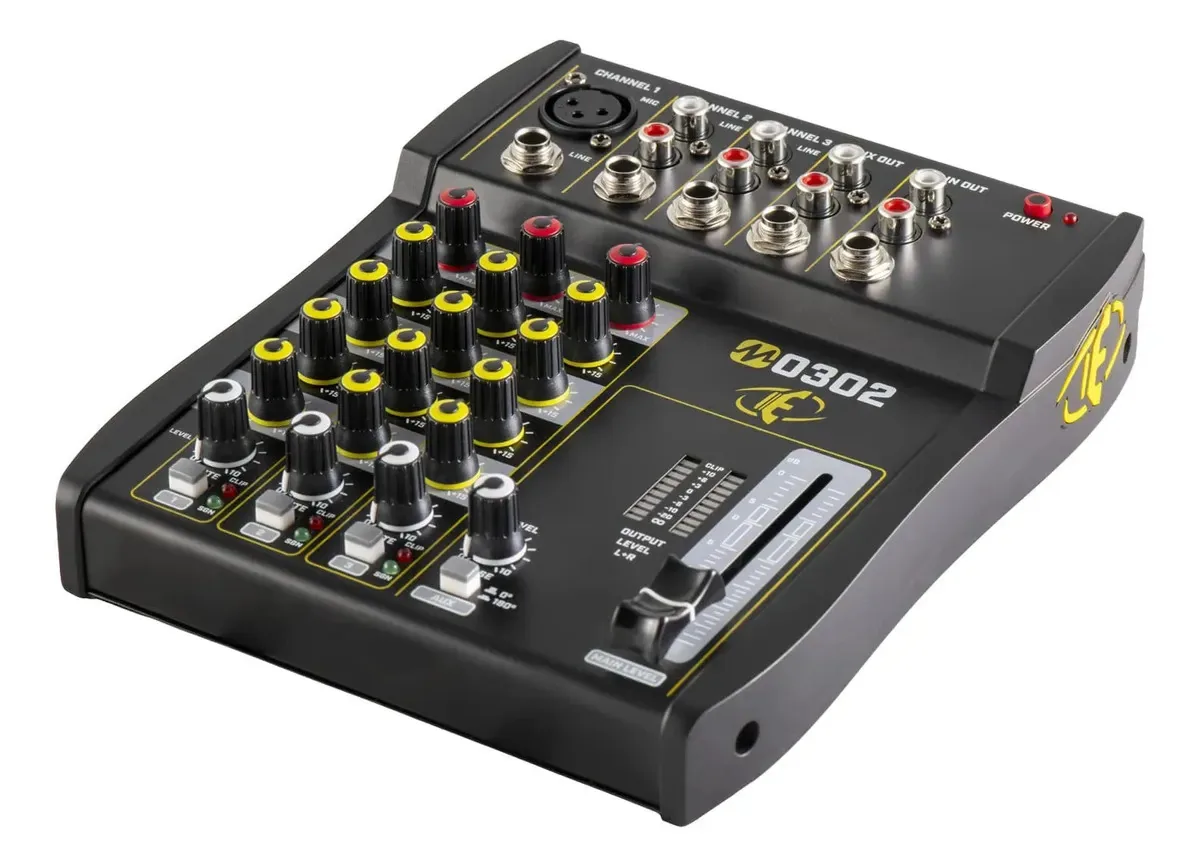 Mesa De Som Mixer Eros M 0302 Microfone Instrumentos Som Dj 12