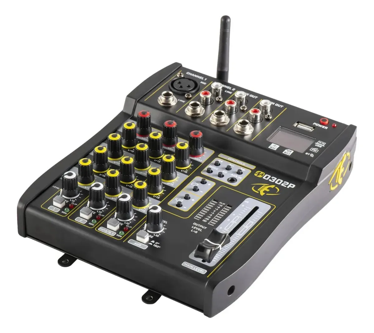 Mesa de Som Analógica Eros M0302P com Bluetooth e 3 Canais