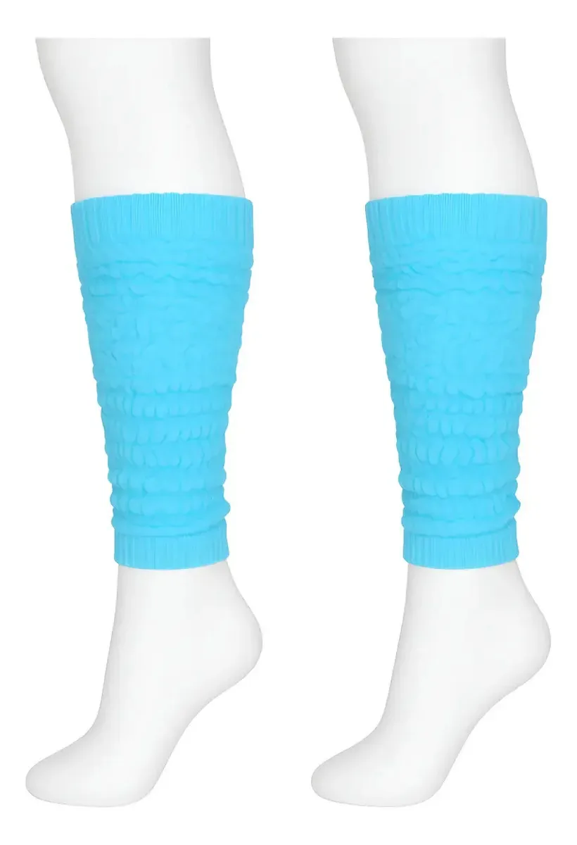 1 Par De Meia Polaina Academia Fitness Aeróbica Cores Ballet Cor Azul-celeste Desenho do tecido Lisa Tamanho Único