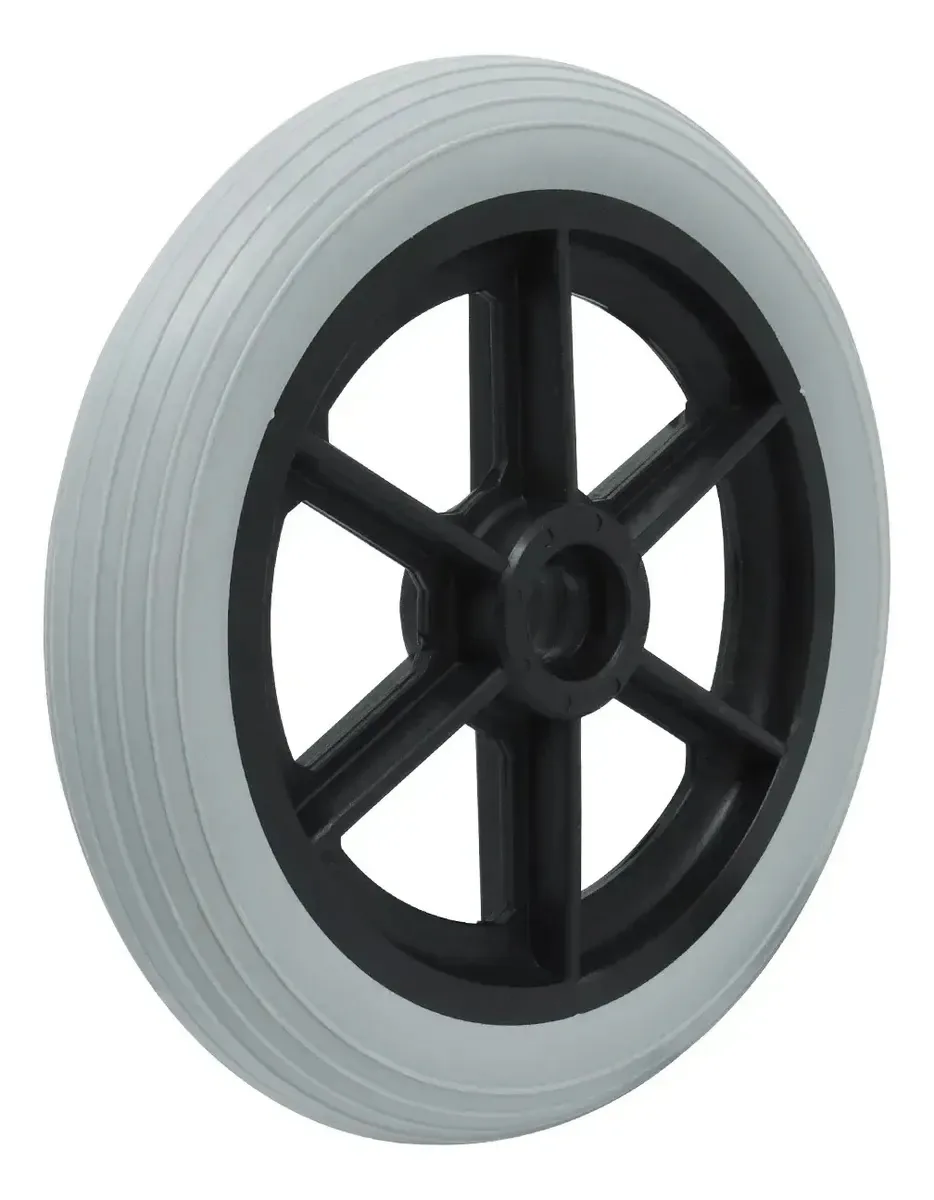 Roda Dianteira para Cadeira de Rodas Calypso de 7" Polipropileno Sólido Cinza