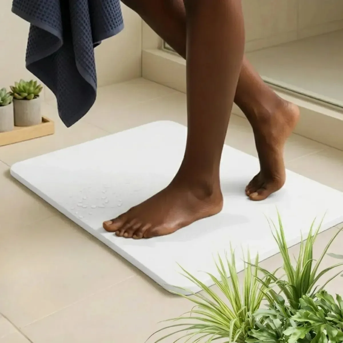 Tapete De Pedra Diatomita 60x39cm Absorve Água Para Banheiro Antiderrapante Drytomita 60cm Pítia