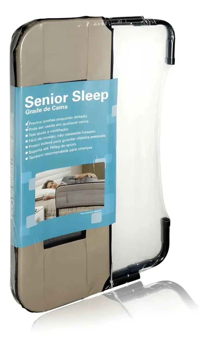 Grade De Proteção Para Cama - Copespuma Marrom Liso