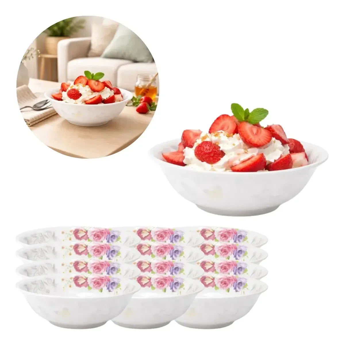 12 Tigelas Melamina 17,5cm Ideal Restaurante Hotel Buffet