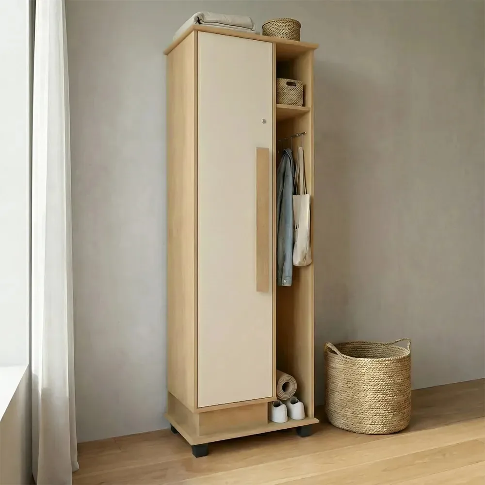 Armário Caribe Lavanderia Multiuso Porta C Chave Organizador Cinamomo/off White