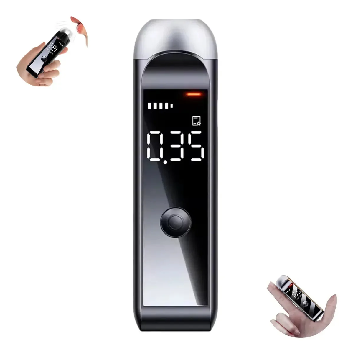 Bafômetro Eletrônico Etilômetro Testador Álcool Digital Alta Precisão Sensor H100