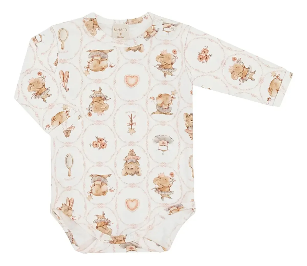 Mini & Co. Body Longo Creme GG Estampado