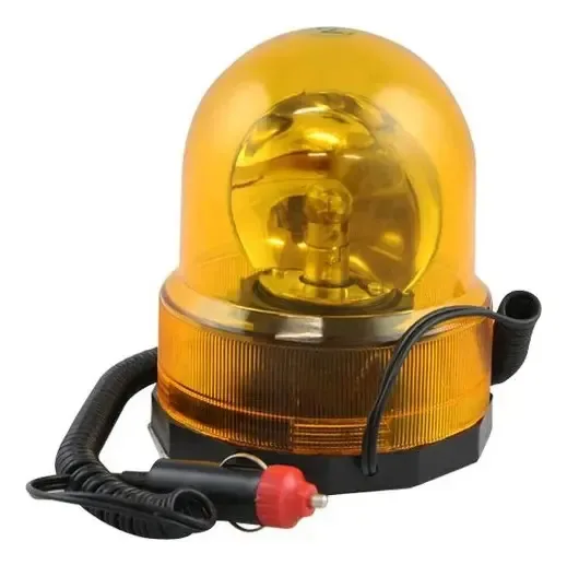 Luz De Emergência Giroflex Amarela 12v Redonda