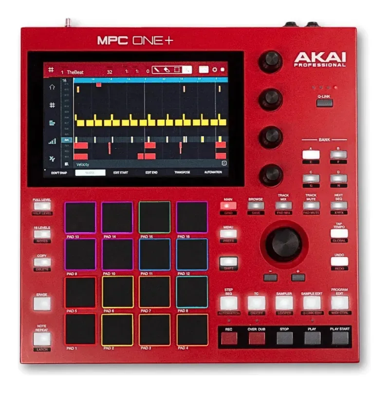 Akai Mpc One + Sampler Standalone Usb Midi Bluetooth 16gb Cor Vermelho