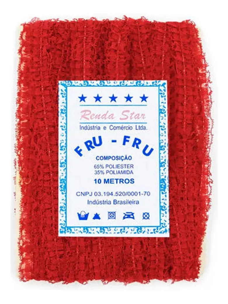 Fru Fru Renda Star 1,8cm 10 Metros Vermelho