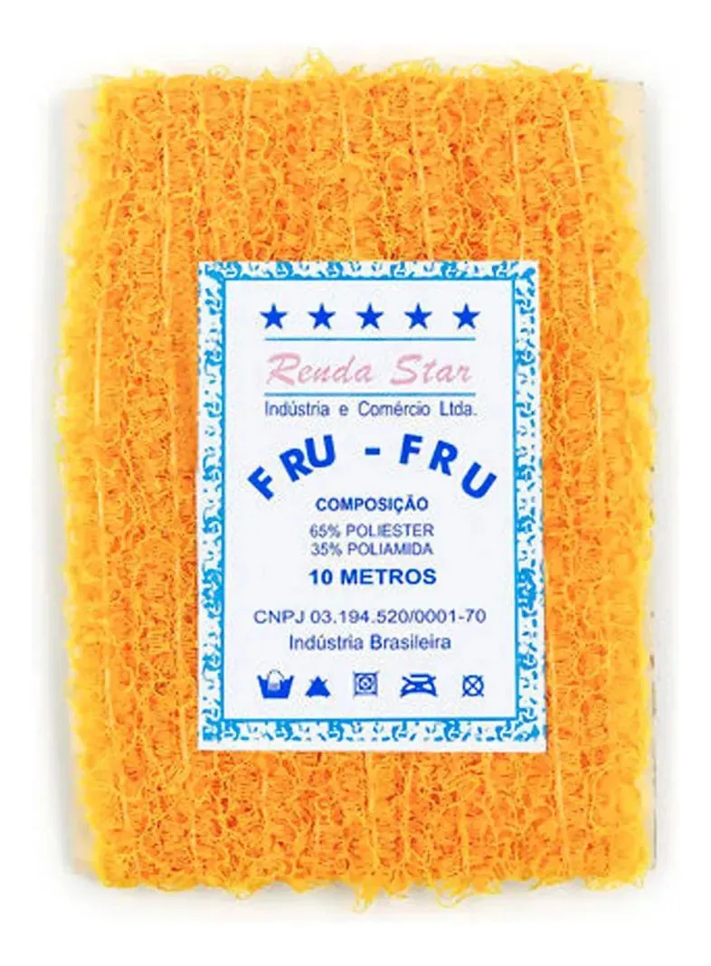 Fru Fru Renda Star 1,8cm 10 Metros Amarelo
