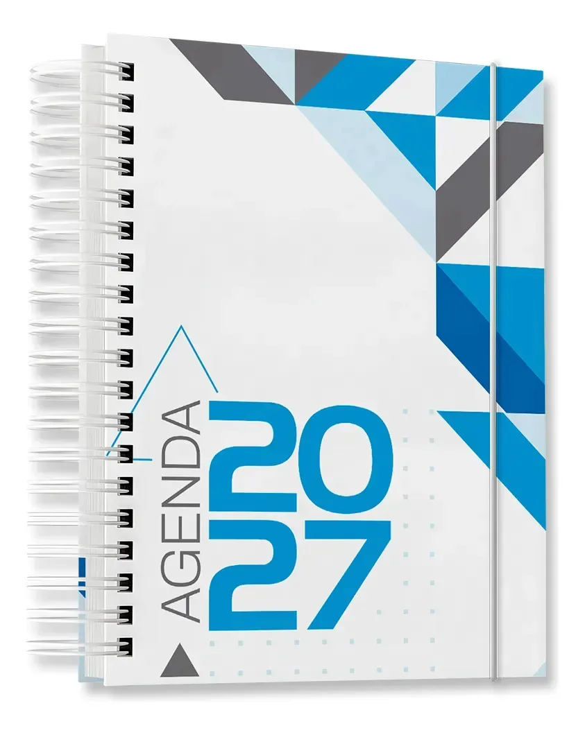 Kit 15 Agendas Executivas Personalizadas 2027 A5 com Wire-O e Capa Dura