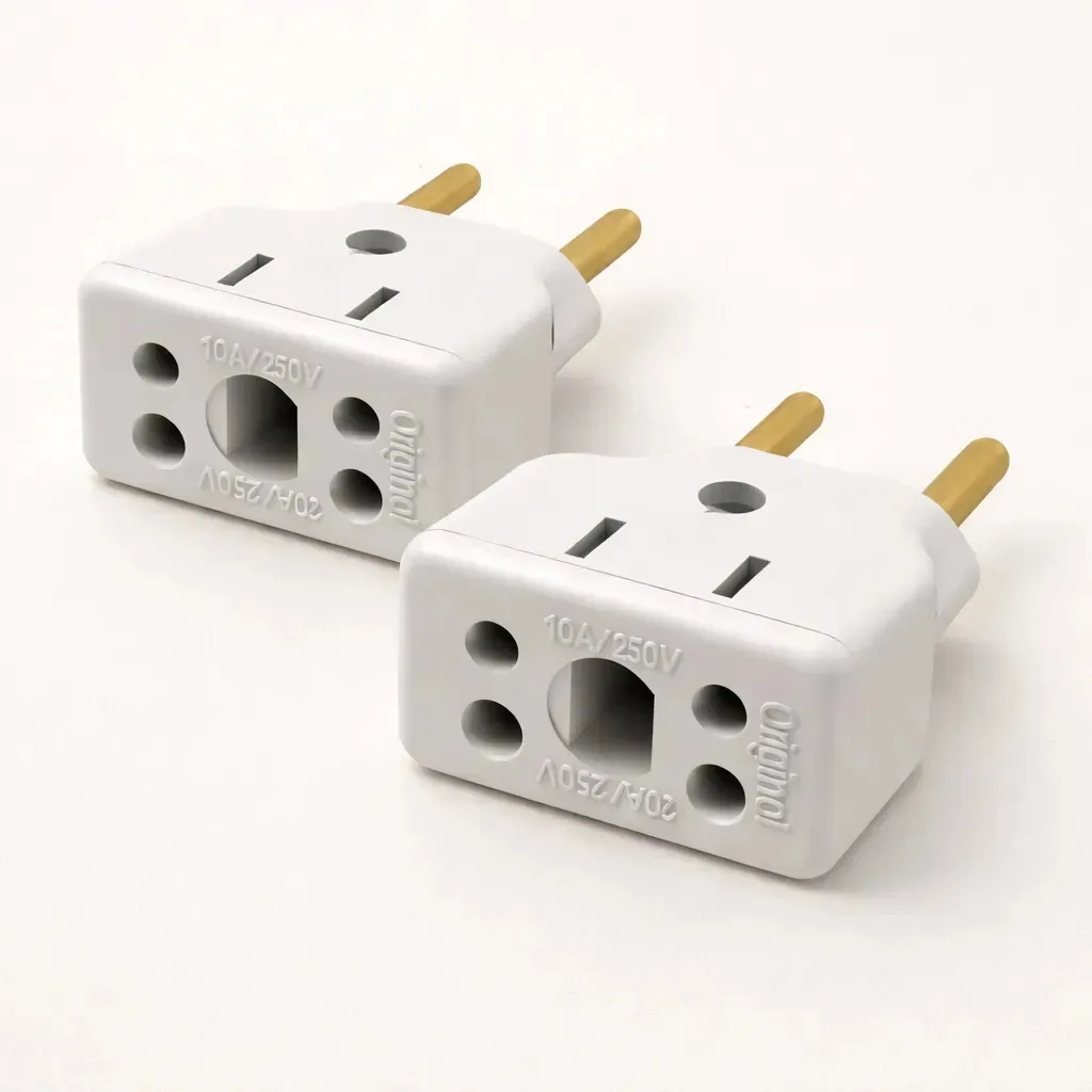 Kit 2 Adaptadores de Tomada Universal ELKM para Benjamim 3 Pinos
